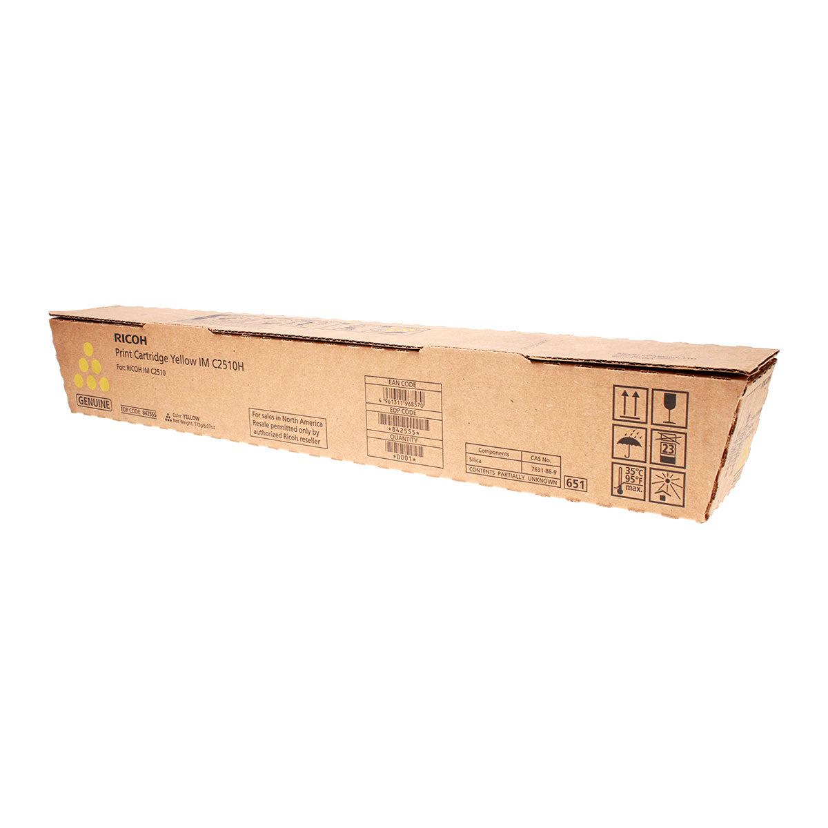 OEM Ricoh  (842555) Toner Cartridge, Yellow, 10.5K Yield