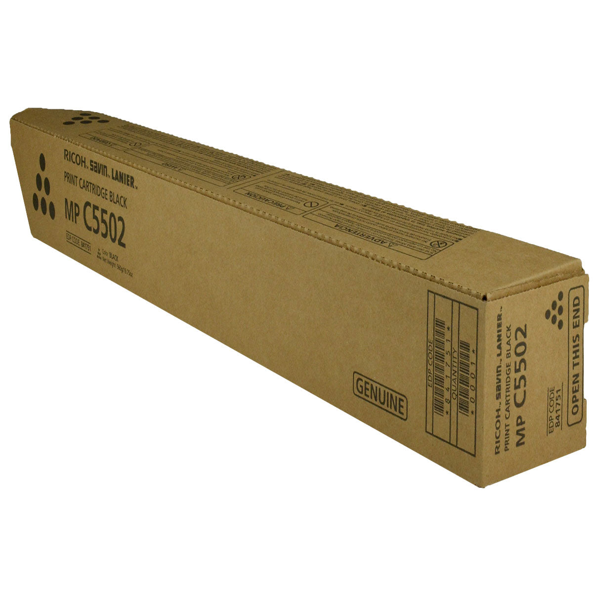 OEM Ricoh  (841751, 842477) Toner Cartridge, Black, 31K Yield