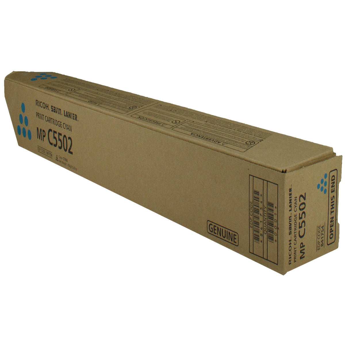OEM Ricoh  (841754, 842480) Toner Cartridge, Cyan, 22.5K Yield