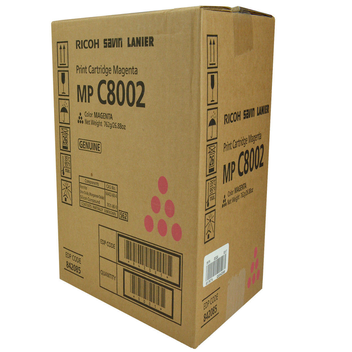 OEM Ricoh  (841782, 842085) Toner Cartridge, Magenta, 29K Yield