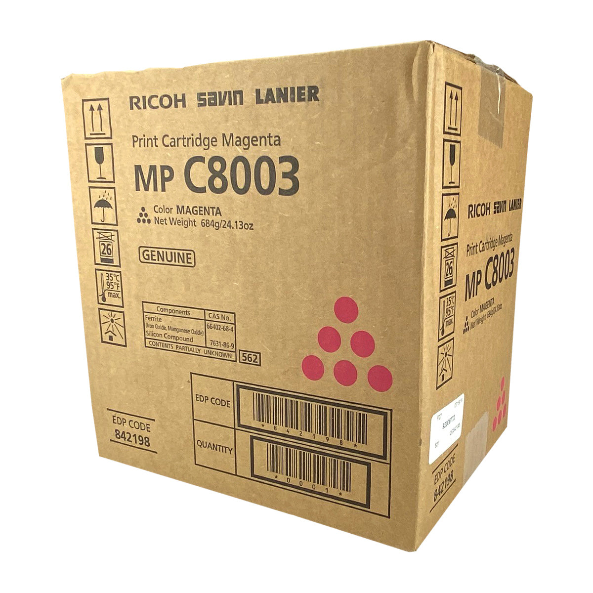 OEM Ricoh  (842198) Toner Cartridge, Magenta, 26K Yield