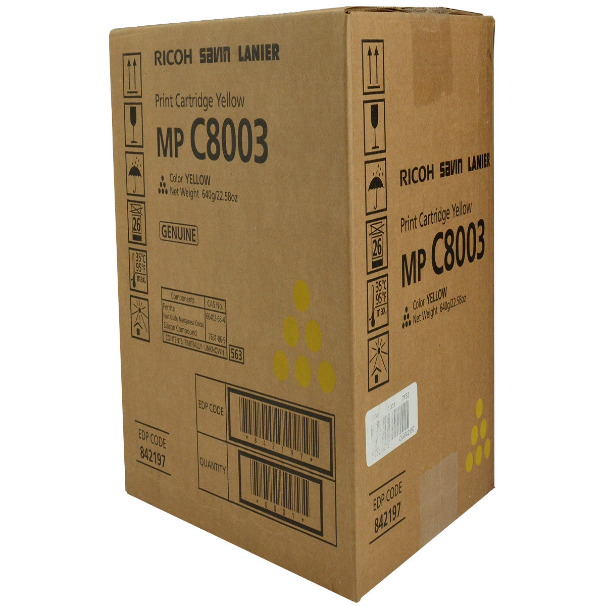 OEM Ricoh  (842197) Toner Cartridge, Yellow, 26K Yield