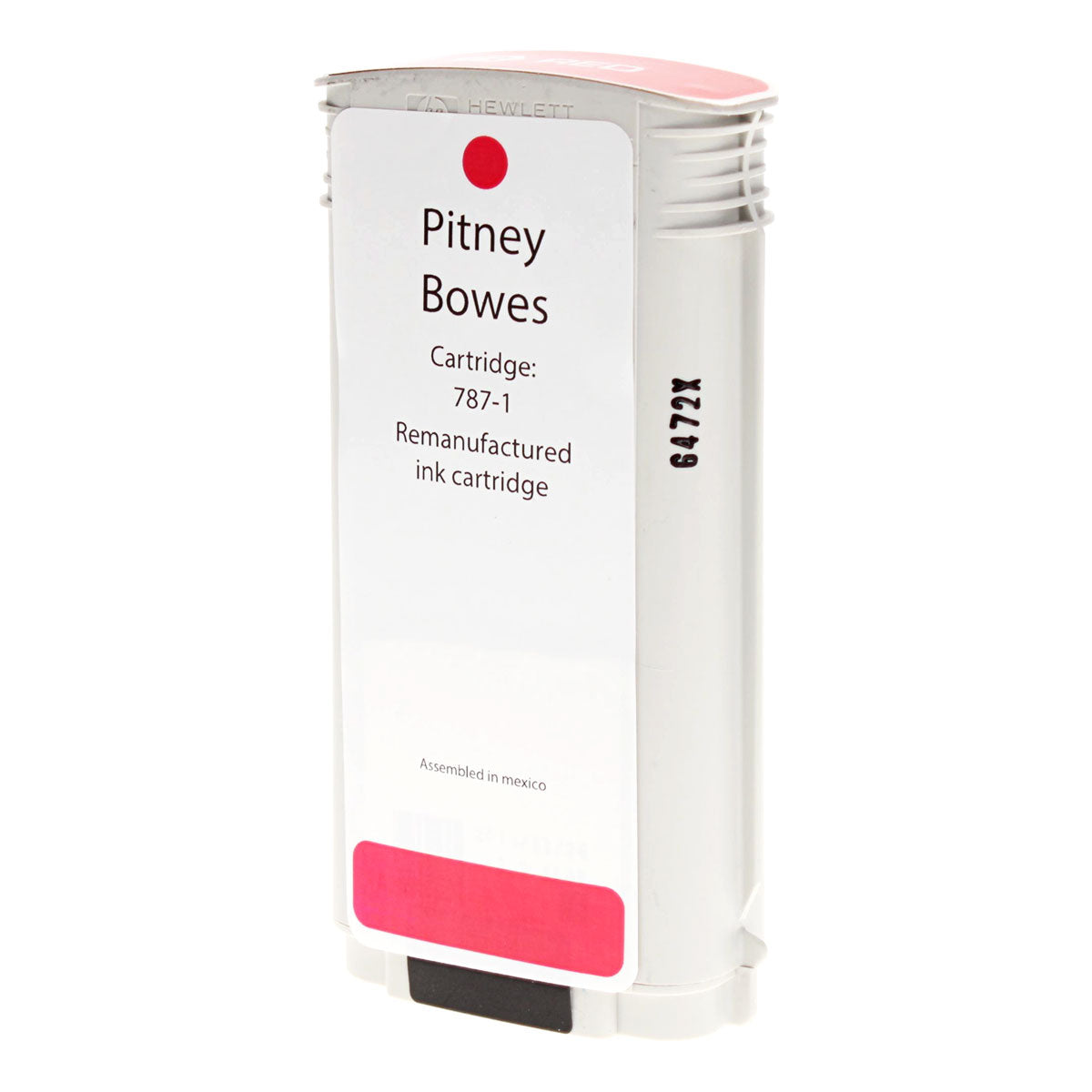 Remanufactured Pitney Bowes 787-1 InkJet Cartridge, Fluorescent Red, 138ml High Yield