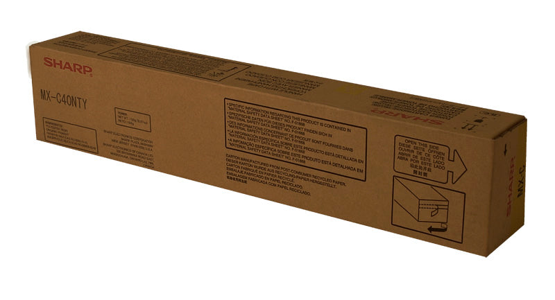 OEM Sharp MX-C40NTY Toner Cartridge, Yellow, 10K Yield