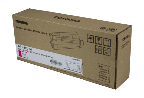 OEM Toshiba T-FC34U-M (TFC34UM) Toner Cartridge, Magenta, 11.5K Yield