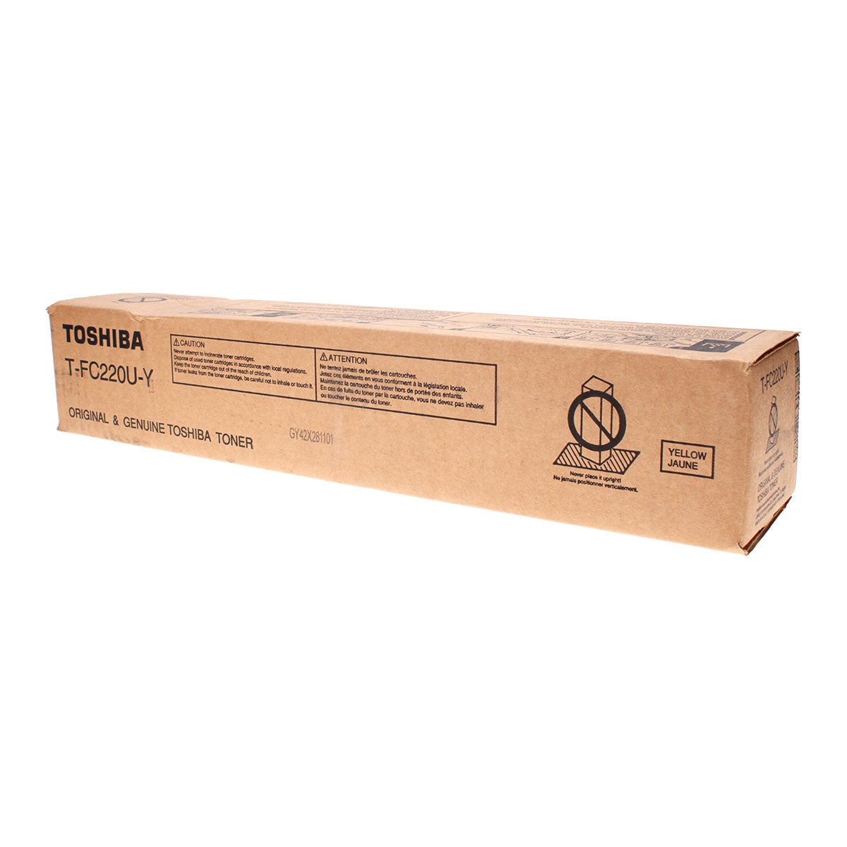OEM Toshiba T-FC220U-Y (TFC220UY) Toner Cartridge, Yellow, 38K Yield