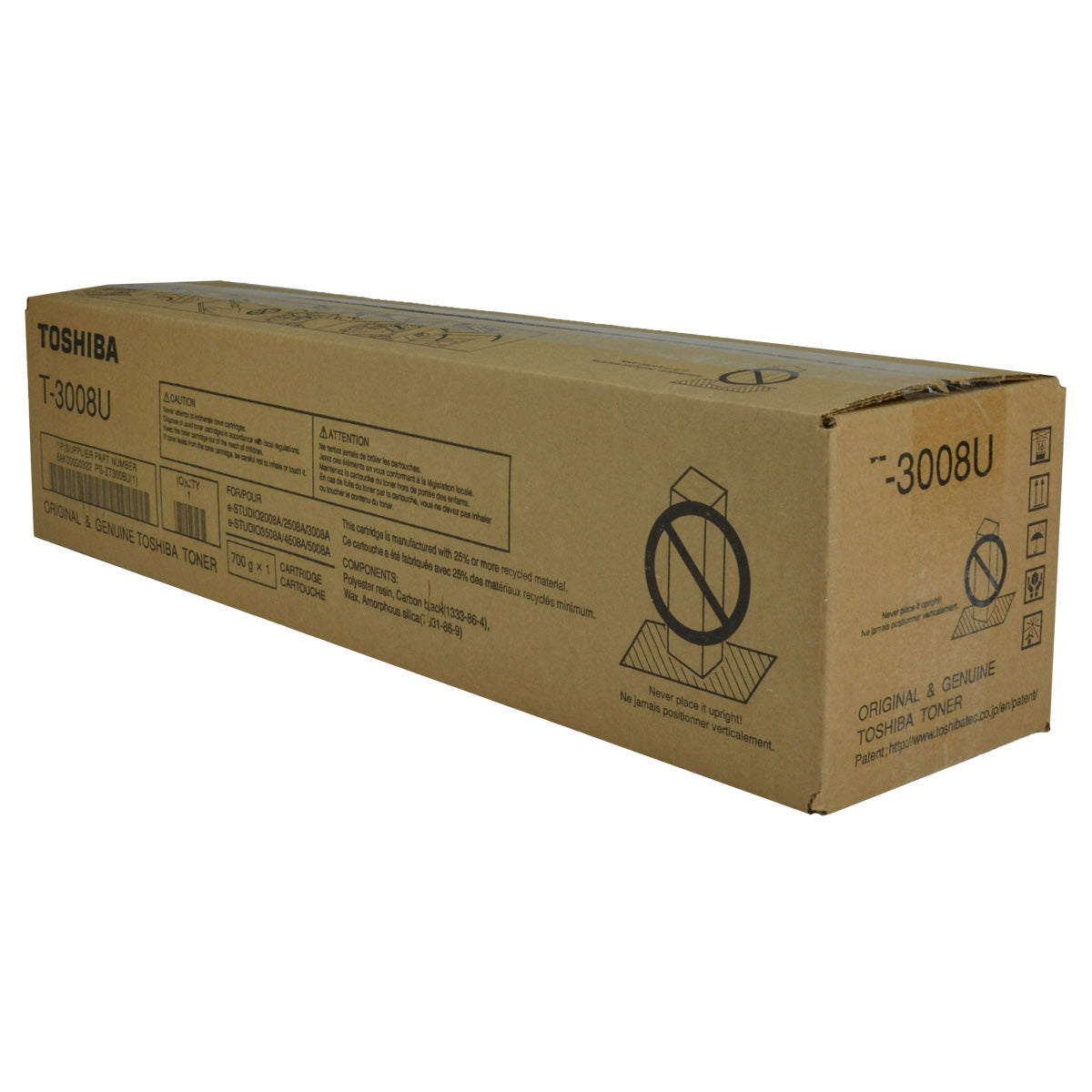 OEM Toshiba T-3008U (T3008U) Toner Cartridge, Black, 43.9K Yield