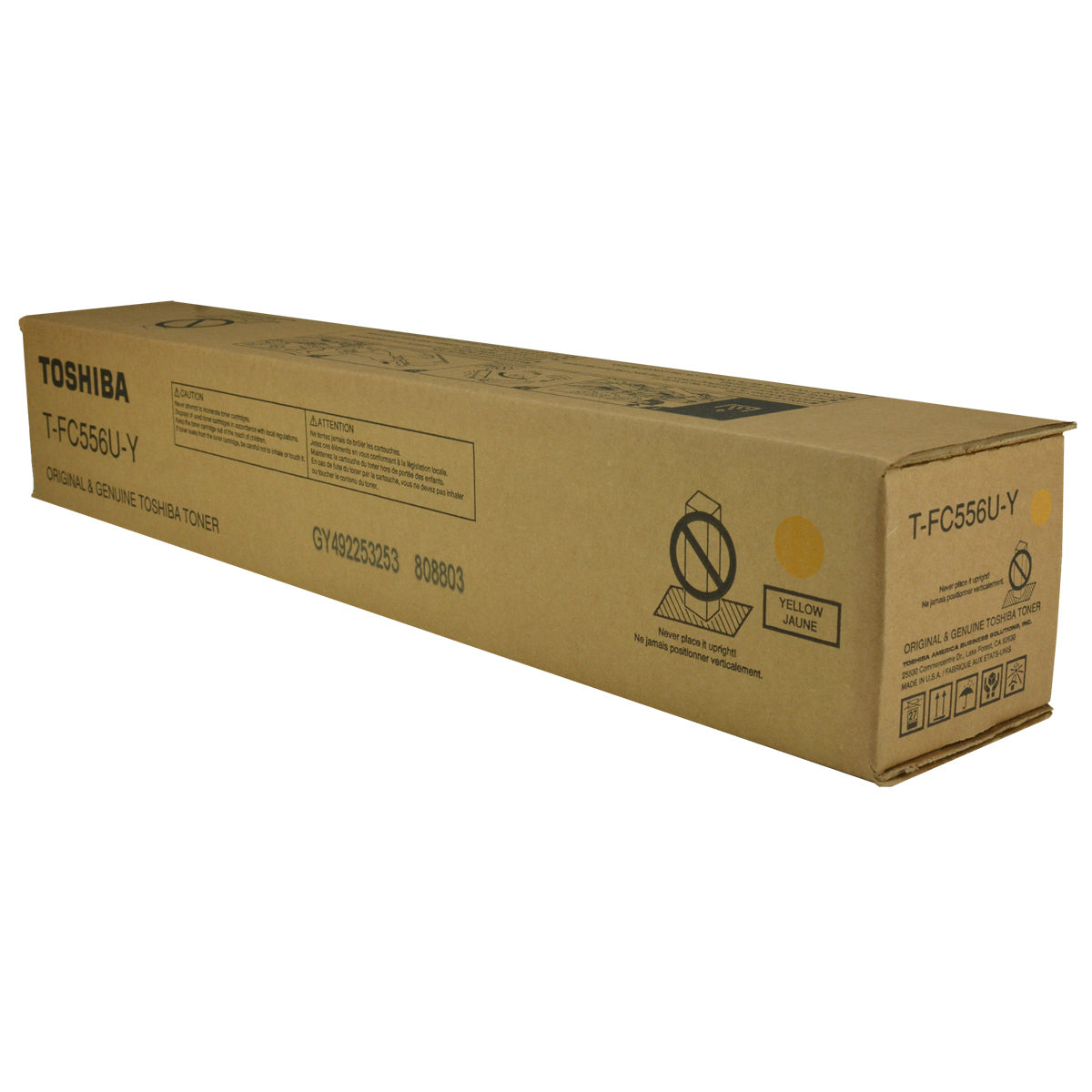OEM Toshiba T-FC556U-Y (TFC556UY) Toner Cartridge, Yellow, 39.2K Yield