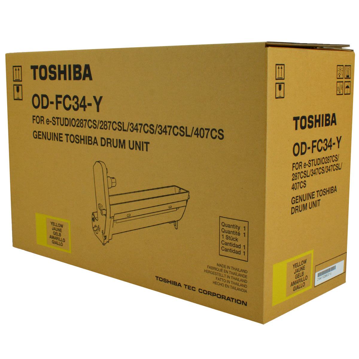 OEM Toshiba OD-FC34-Y (ODFC34Y) Drum Unit, Yellow, 30K Yield