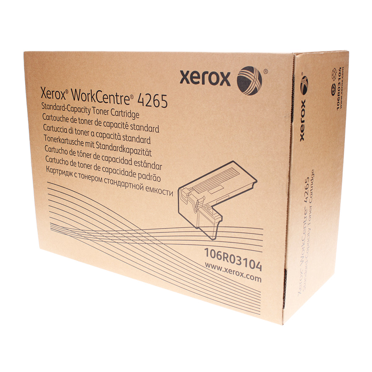 OEM Xerox 106R03104 (106R3104) Toner Cartridge, Black, 10K Yield