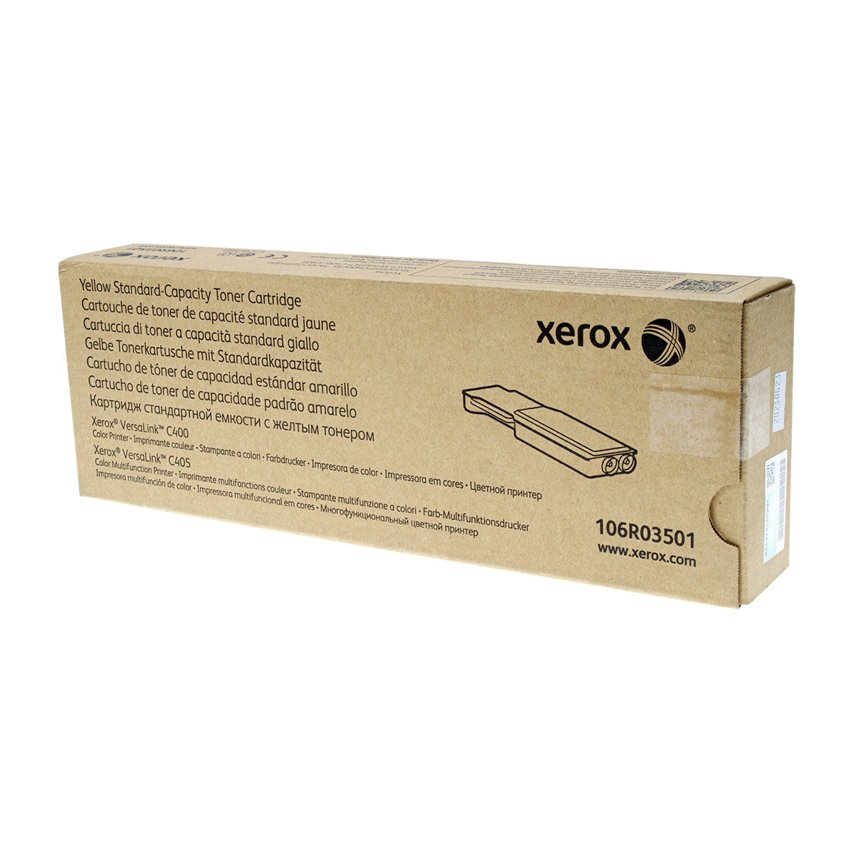OEM Xerox 106R03501 (106R3501) Toner Cartridge, Yellow, 2.5K Yield