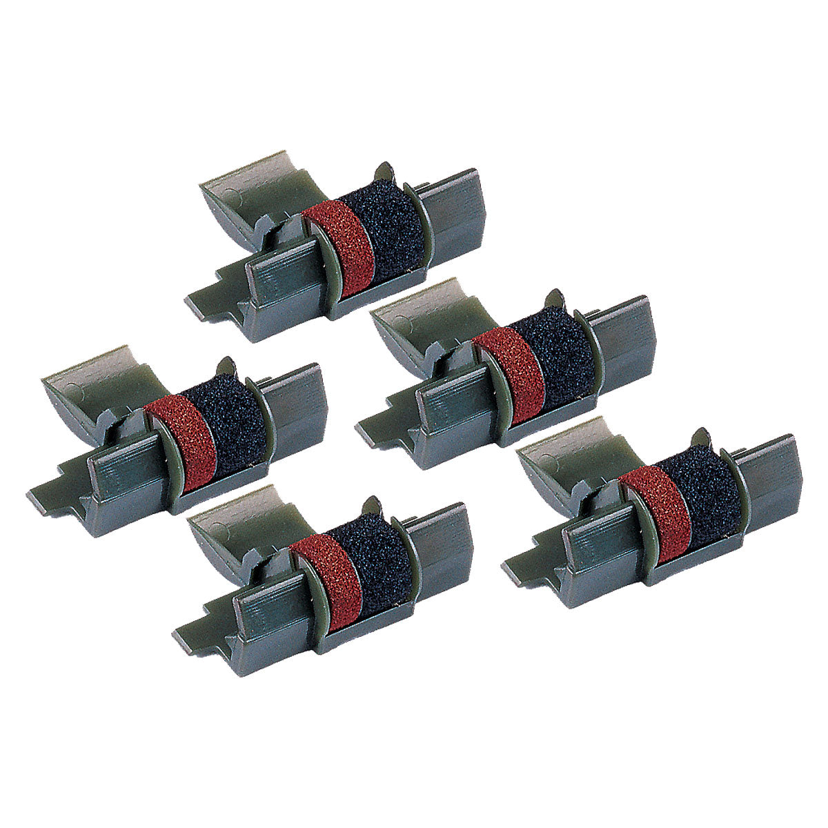 Compatible Seiko IR-40T (CP-13) Ink Roller, Black/Red, 5 Pack Value Pack