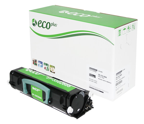 EcoPlus Dell 2330 (330-2666) Toner Cartridge, Black, 6K High Yield, ., Made in USA