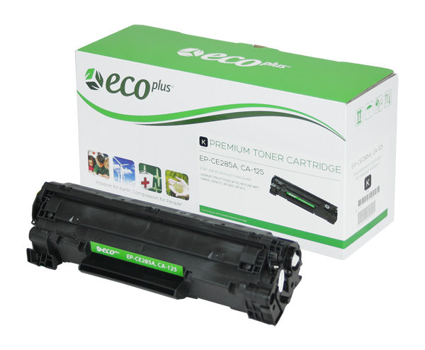 EcoPlus HP 85A (CE285A) Toner Cartridge, Black, 1.6K Yield
