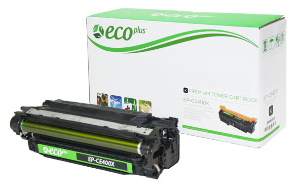 EcoPlus HP 507X (CE400X) Toner Cartridge, Black, 11K High Yield