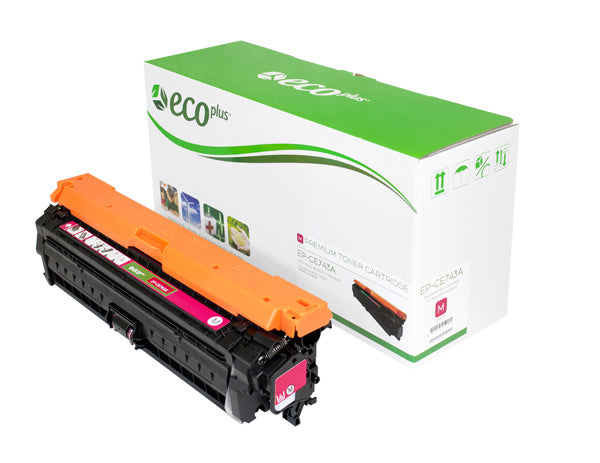 EcoPlus HP 307A (CE743A) Toner Cartridge, Magenta, 7.3K Yield