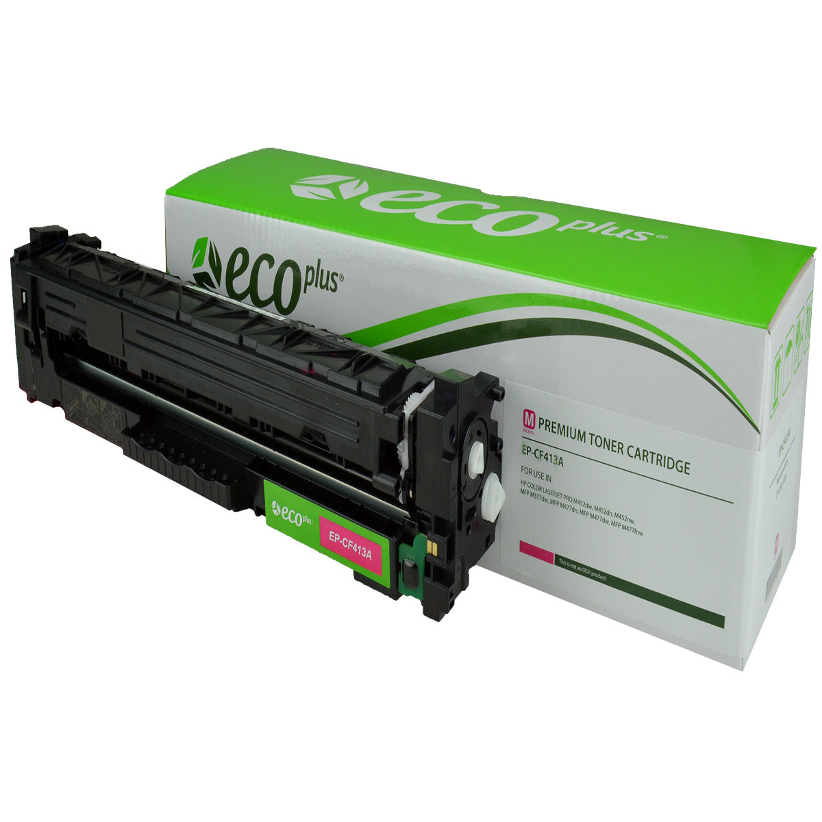 EcoPlus HP 410A (CF413A) Toner Cartridge, Magenta, 2.3K Yield