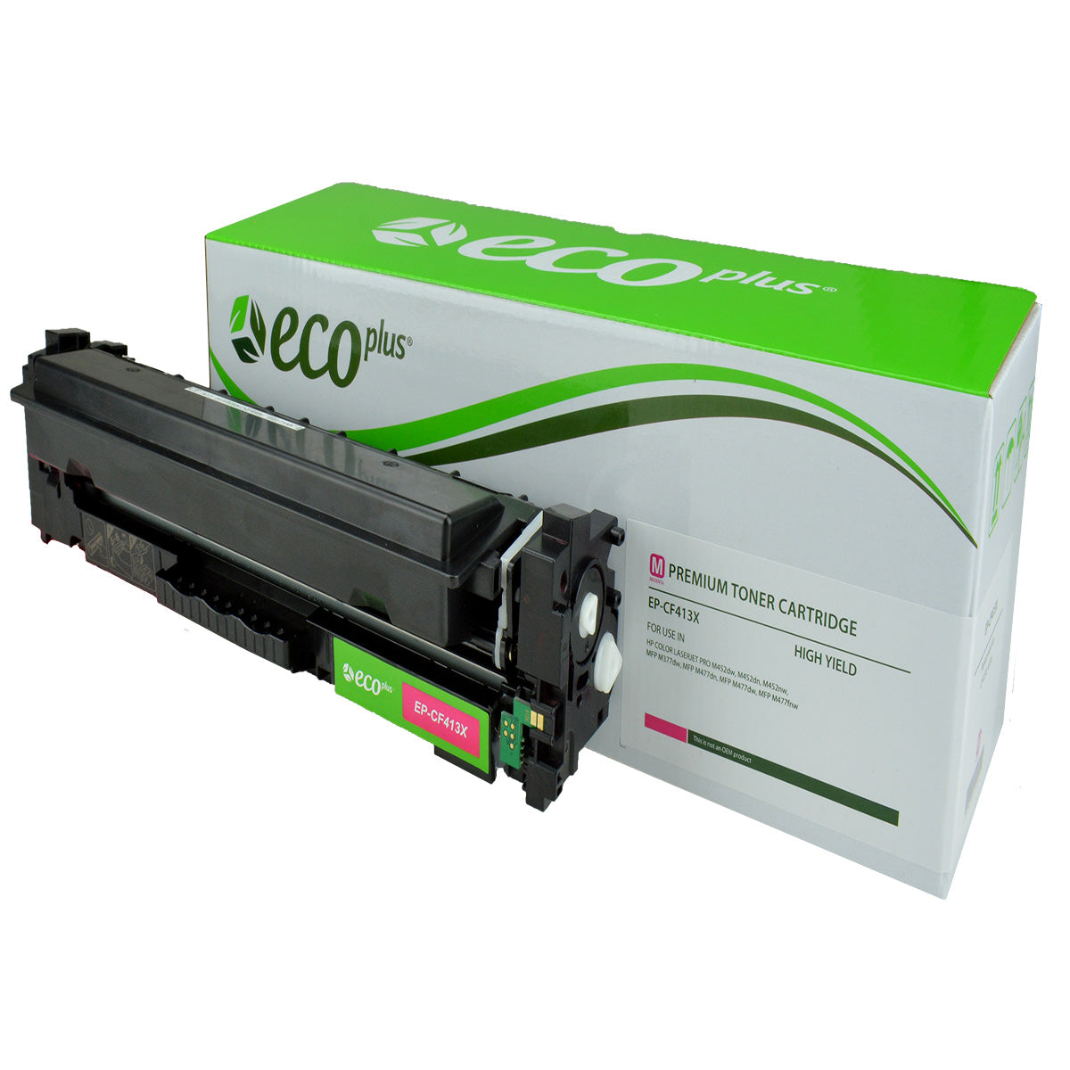 EcoPlus HP 410X (CF413X) Toner Cartridge, Magenta, 5K High Yield