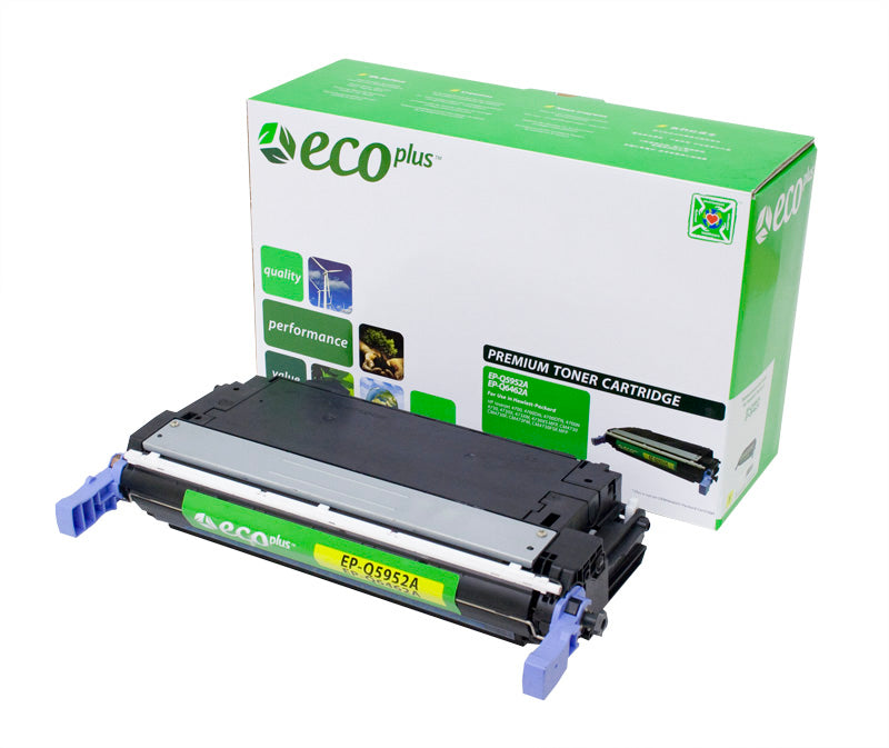 EcoPlus HP 643A (Q5952A) Toner Cartridge, Yellow, 10K Yield, Made in USA